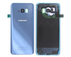 Hátlap Samsung Galaxy S8 Plus (SM-G955) ragasztóval akkufedél (kamera plexi) GH82-14015D kék